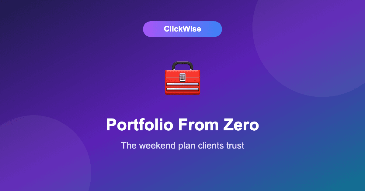 How to Build a Freelance Portfolio With Zero Experience (The Weekend Plan)
