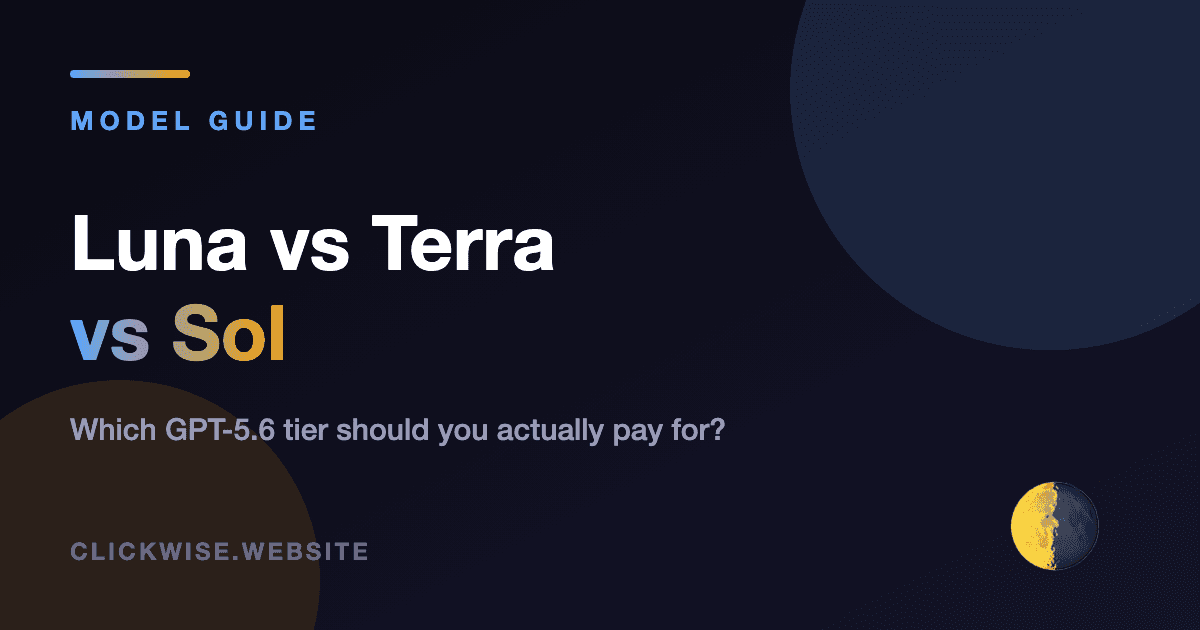 GPT-5.6 Luna vs Terra vs Sol: Which OpenAI Model Should You Actually Use?