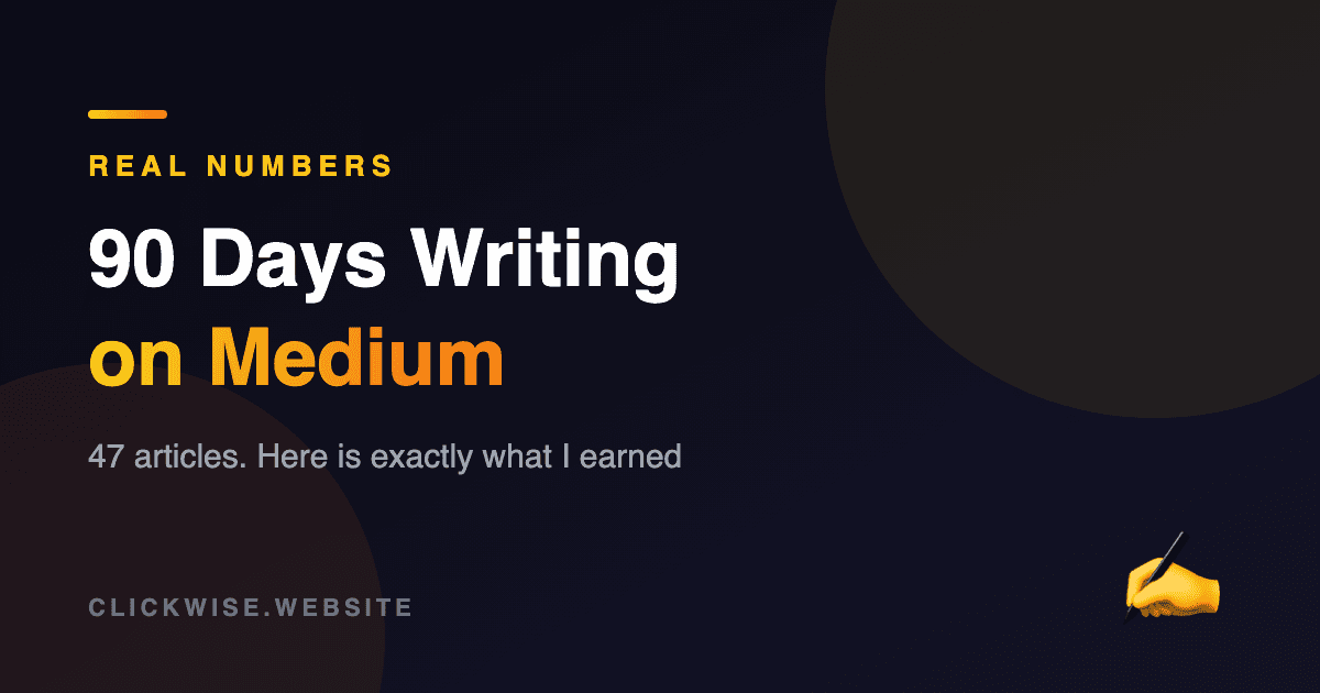 I Wrote on Medium Every Day for 90 Days. Here's Exactly What I Earned