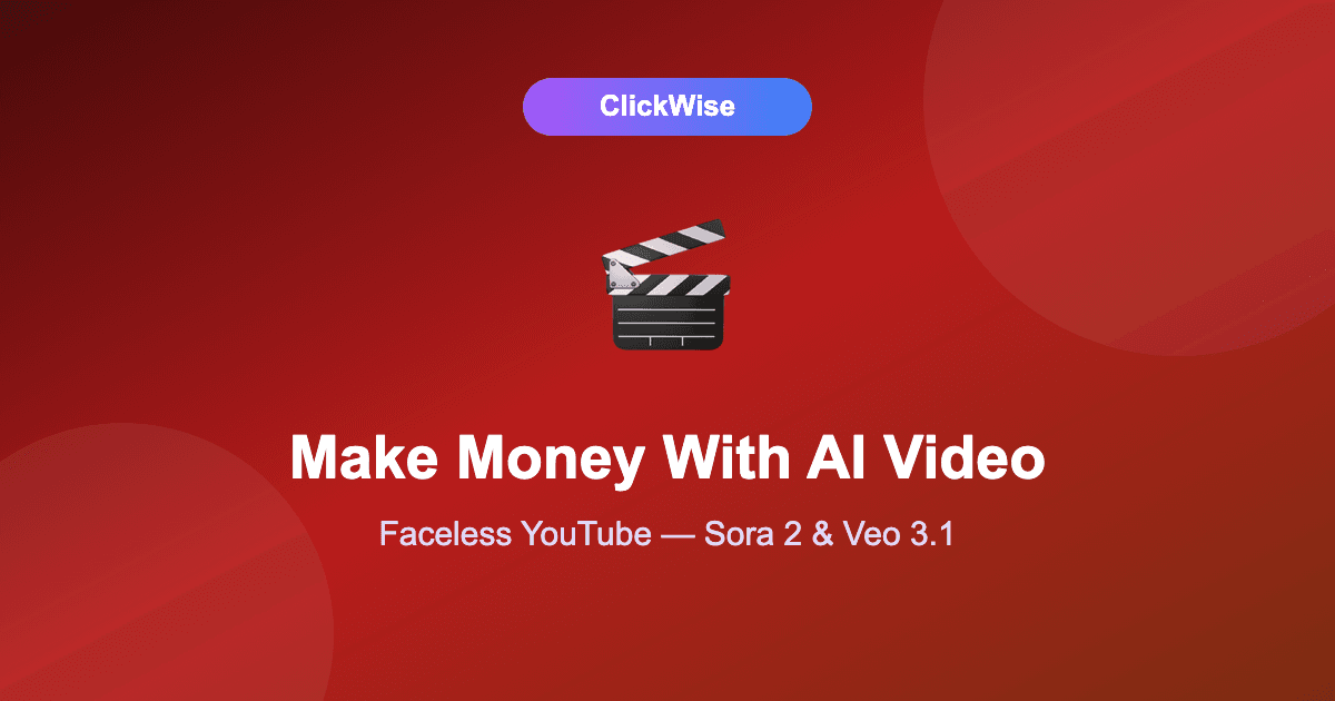 How to Make Money With AI Video in 2026 (Faceless YouTube, Sora 2 & Veo 3.1)