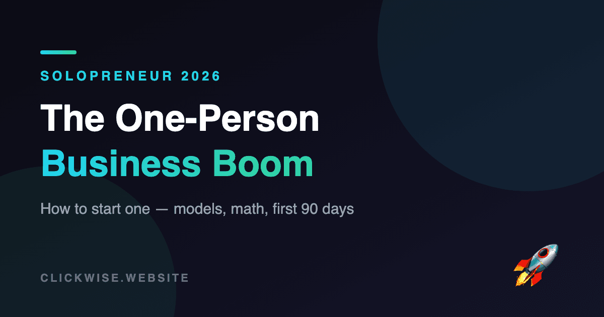 The One-Person Business Is Having a Moment. Here's How to Actually Start One