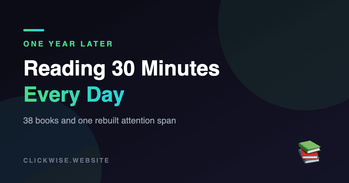 I Read 30 Minutes Every Day for a Year. It Rewired More Than I Expected