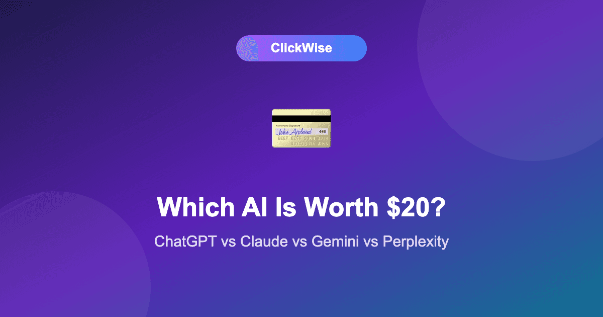 ChatGPT Plus vs Claude Pro vs Gemini vs Perplexity: Which $20 Is Actually Worth It in 2026?