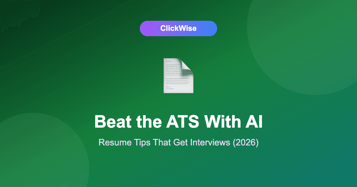 How to Use AI to Write a Resume That Beats the ATS in 2026 (Without Getting Auto-Rejected)