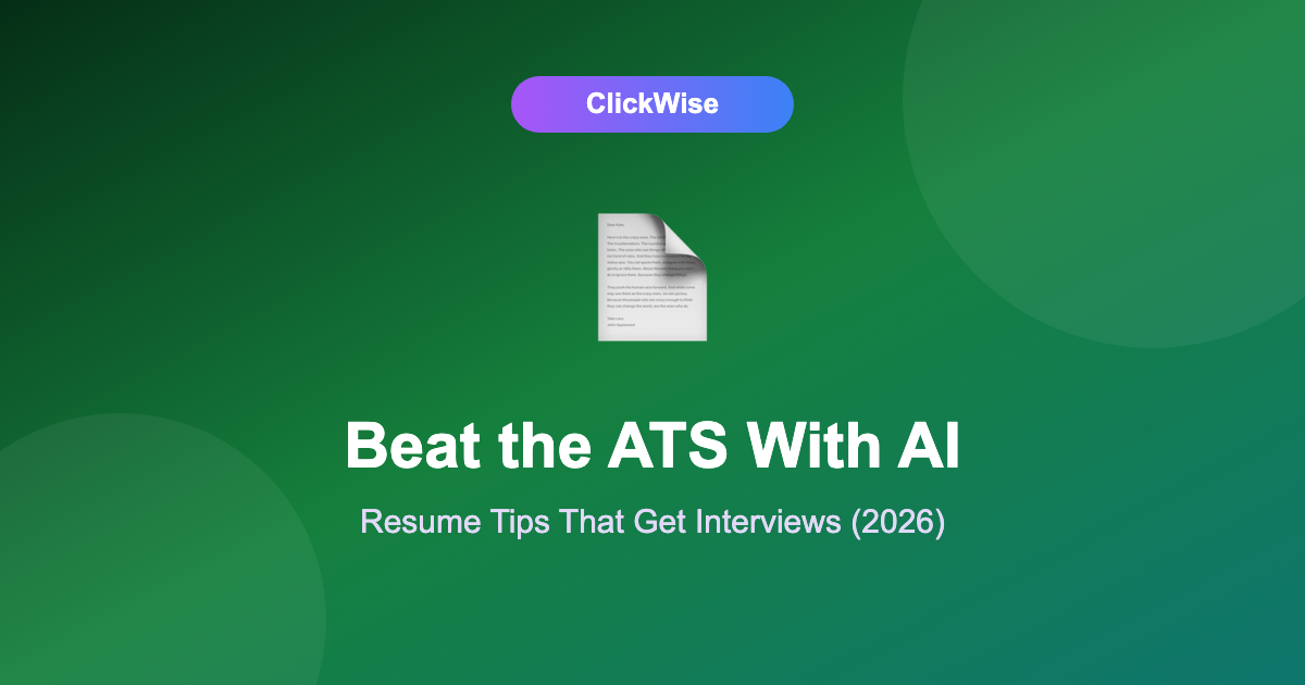 Using AI to write a resume that beats ATS screening in 2026