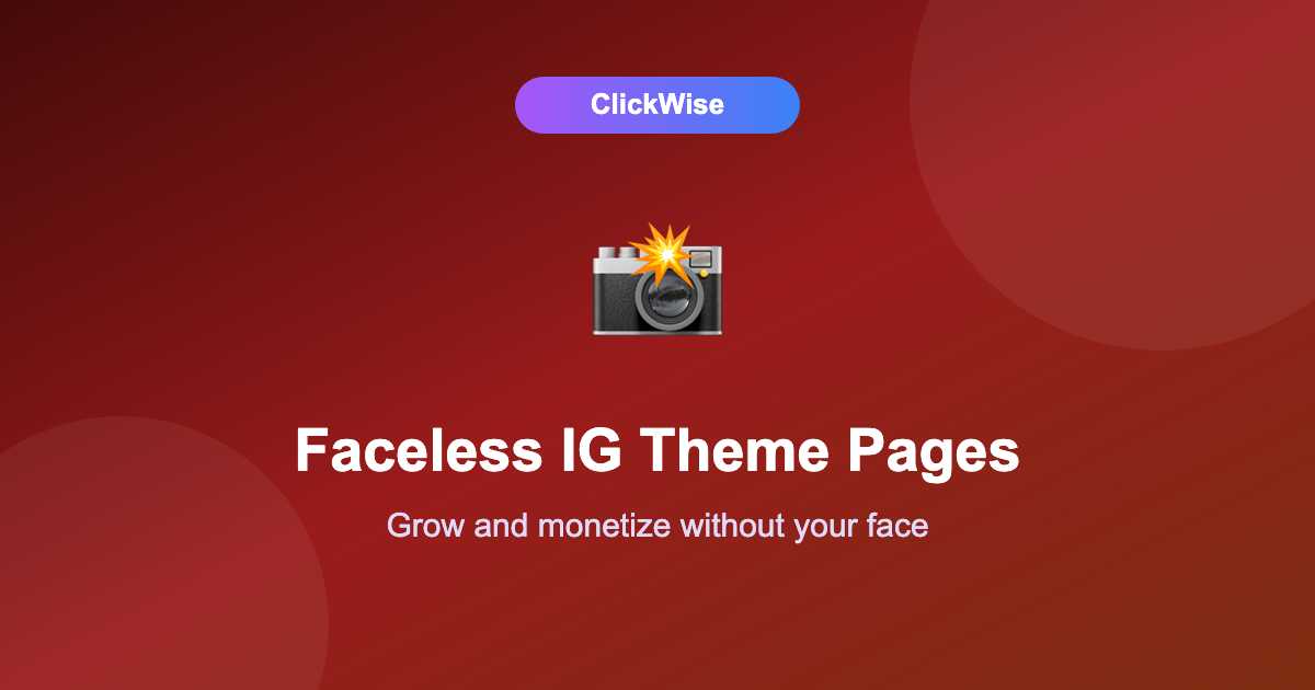 Faceless Instagram theme page growth and monetization in 2026