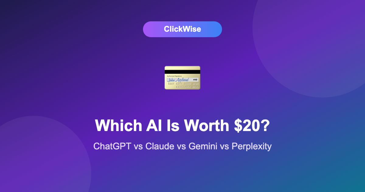 ChatGPT Plus vs Claude Pro vs Gemini vs Perplexity — which AI subscription is worth it in 2026